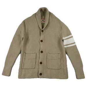 Birdwell Beach Britches Shawl Collar Cardigan Sweater Beige Size XS
